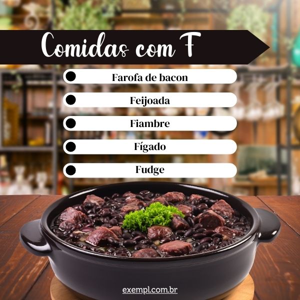 comida com a letra f