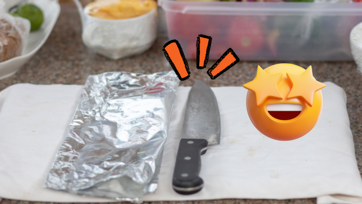 como afiar lamina do processador com papel aluminio