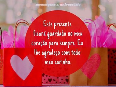 como agradecer um presente recebido