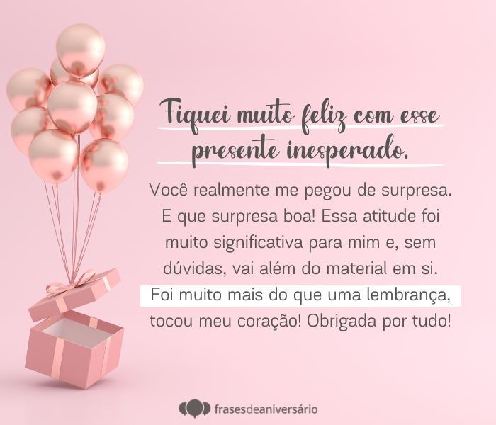 ideias criativas para agradecer presente recebido