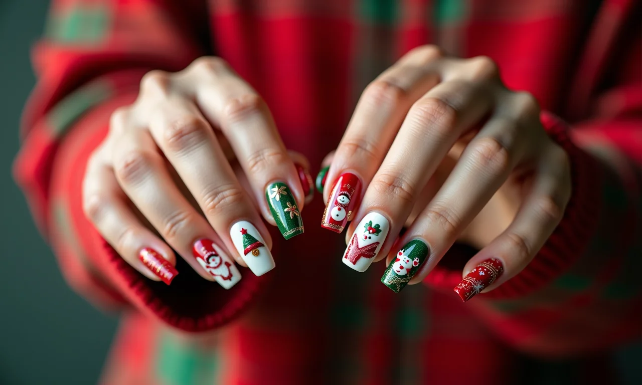 ideias de unhas decoradas natal que duram mais
