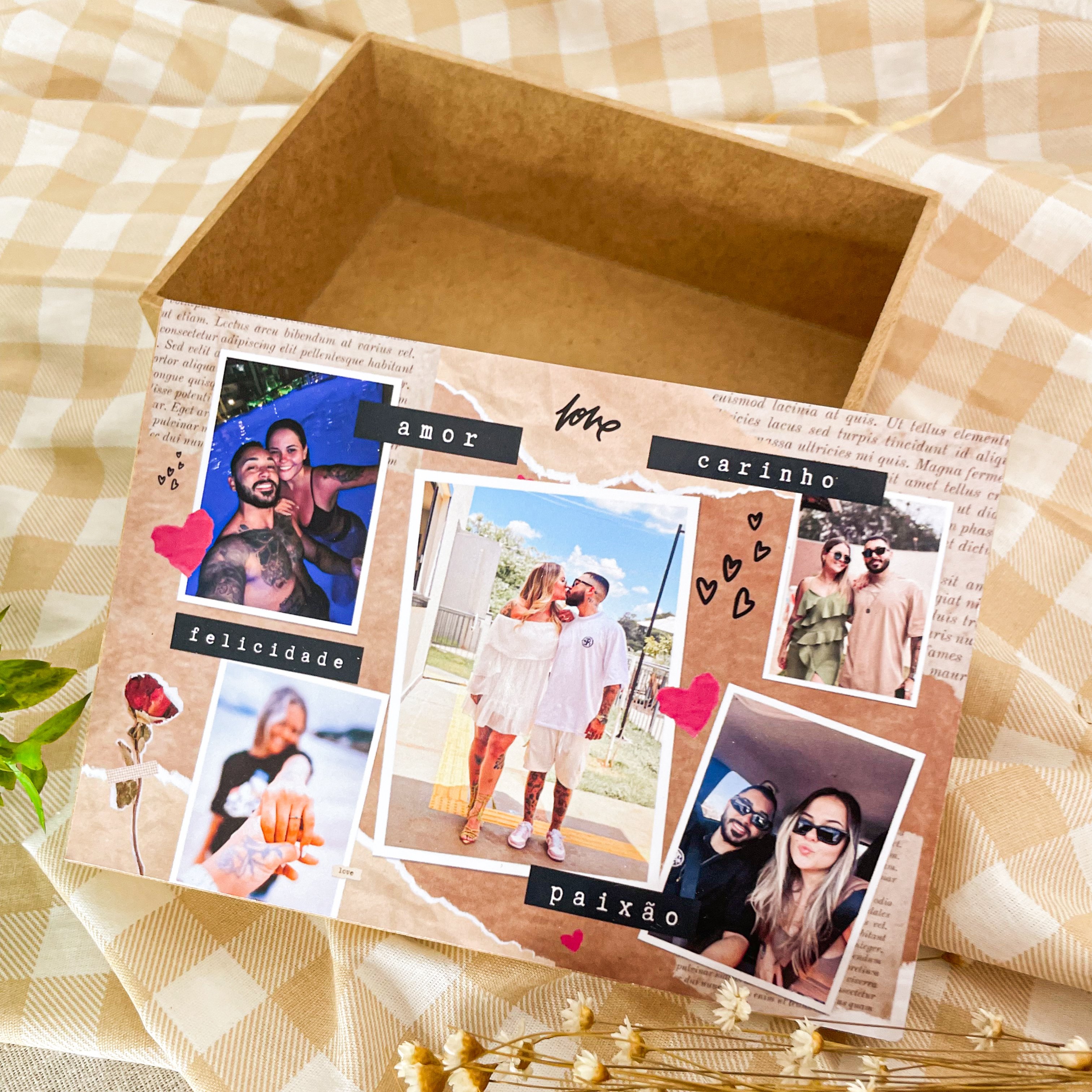 como fazer caixa de mdf com fotos