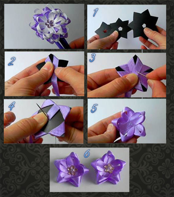 Decoração de festas com flores de cetim