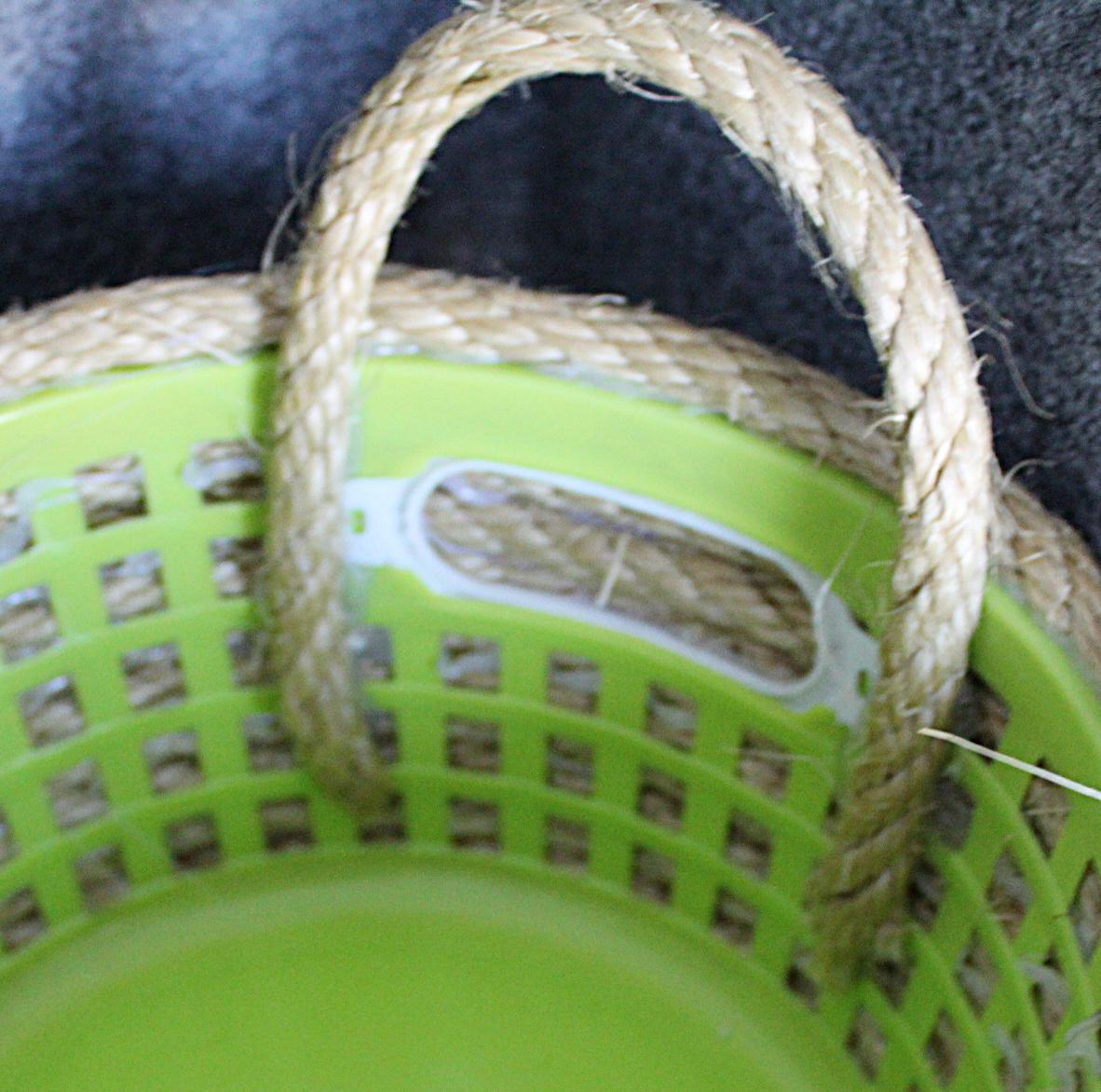 como fazer um cesto de corda e tecido