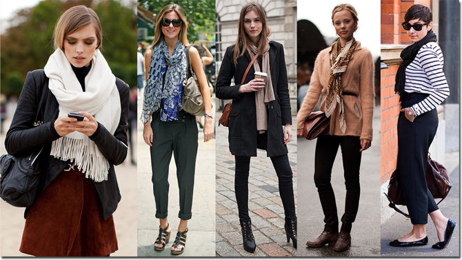 como usar lenços e echarpes