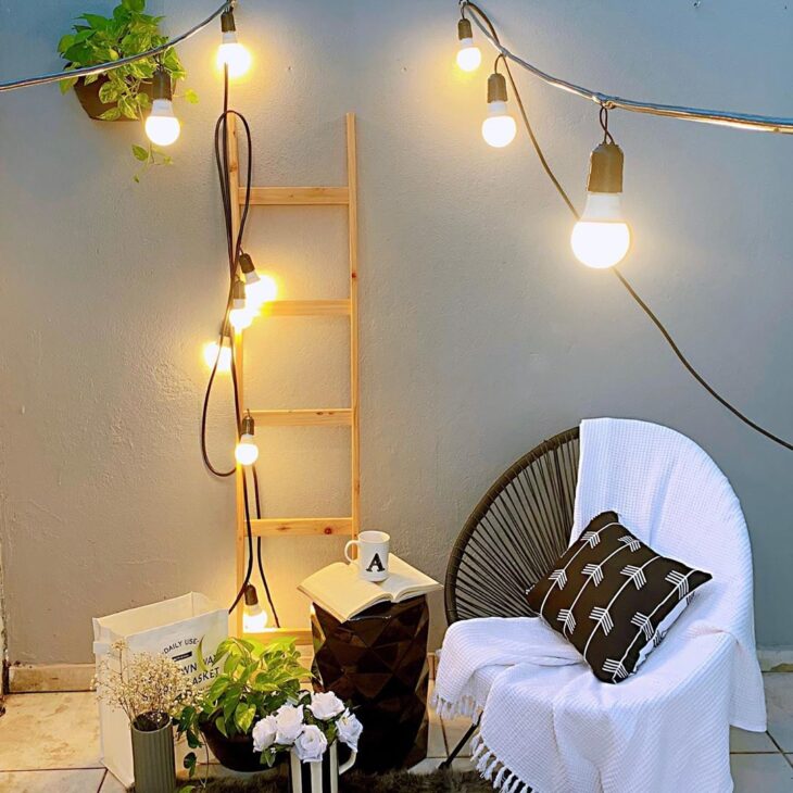 cordao de luz varal de lampadas
