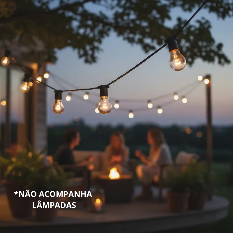 cordao de luz varal de lampadas