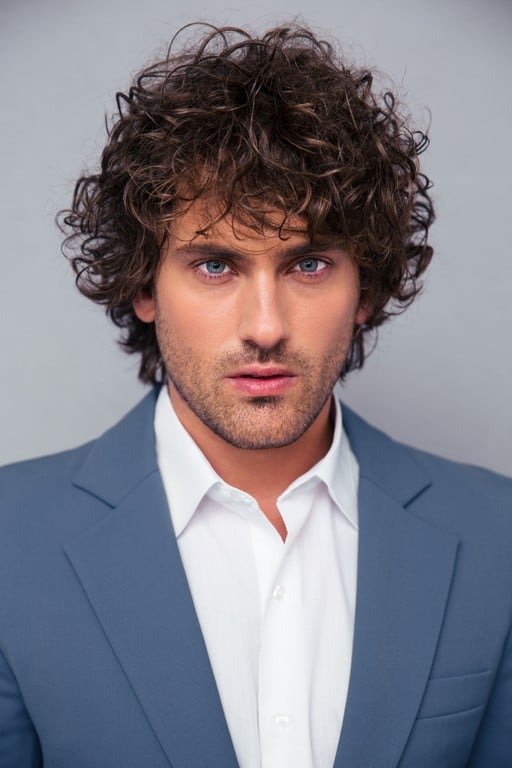 corte cabelo cacheado masculino clássico