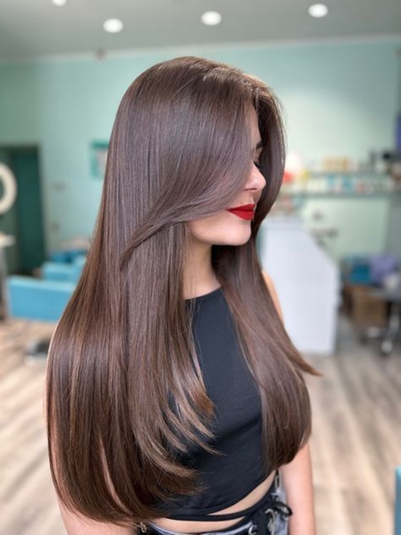 inspiração corte cabelo longo liso verão 2025