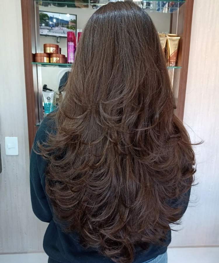 inspiração corte cabelo longo liso verão 2025