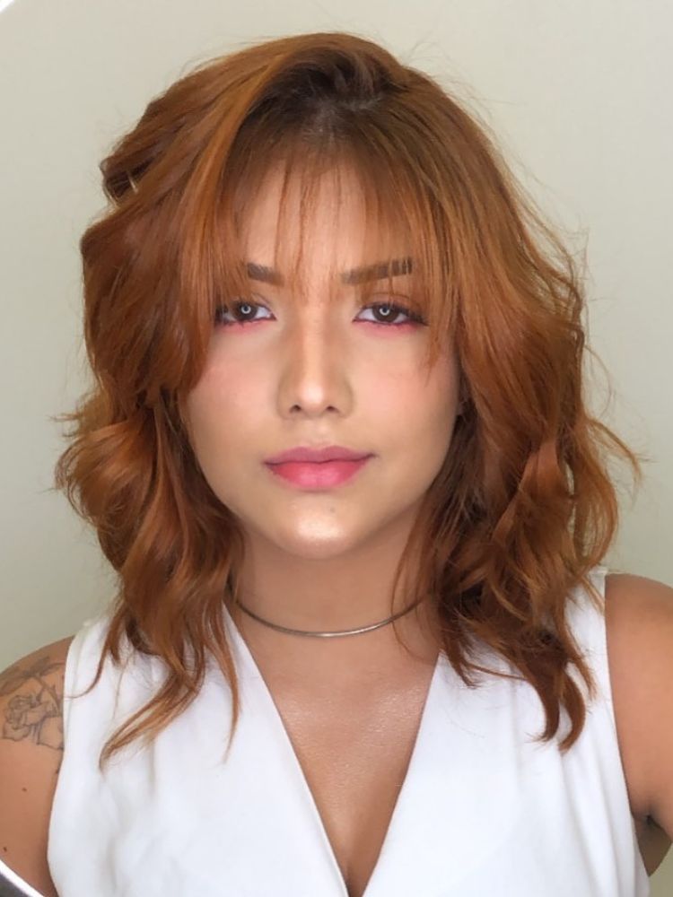 corte de cabelo repicado para rosto redondo