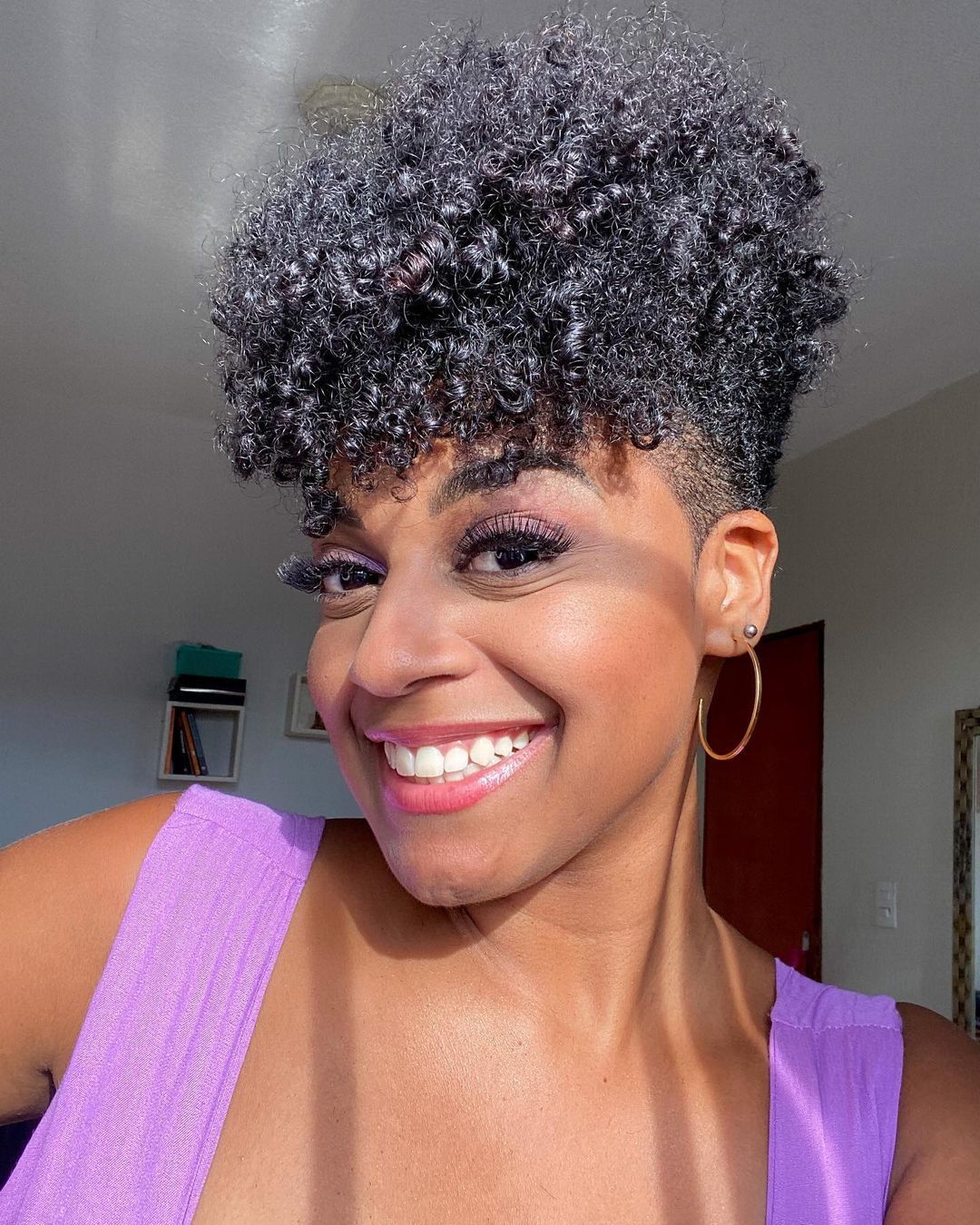 corte de cabelo cacheado feminino curto