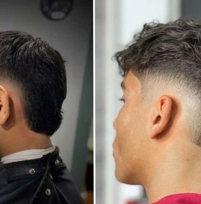 comparativo: corte social vs degradê para meninos