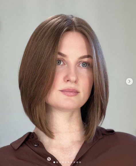 melhor corte de cabelo para rosto redondo e pescoço curto