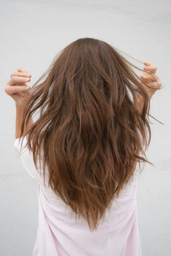 corte em v com franja
