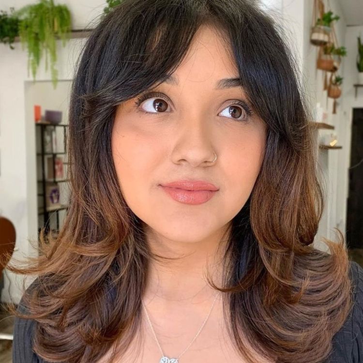 como finalizar corte médio repicado franja bardot em casa