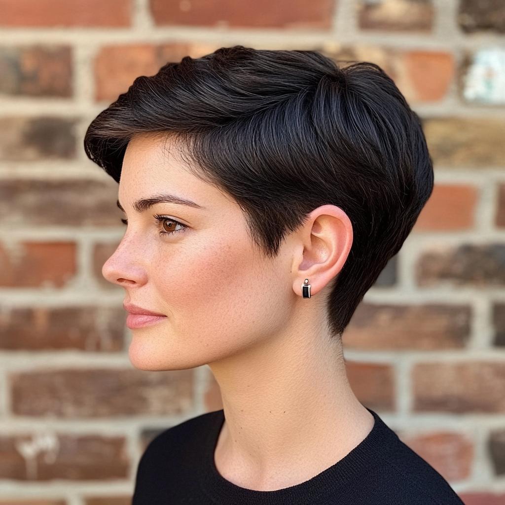 corte pixie em cabelo liso