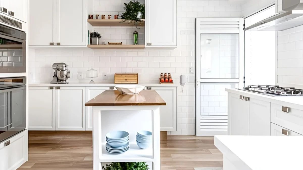 cozinha decorada em tons neutros