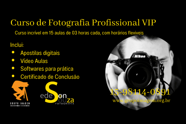 Curso de fotografia profissional e edição