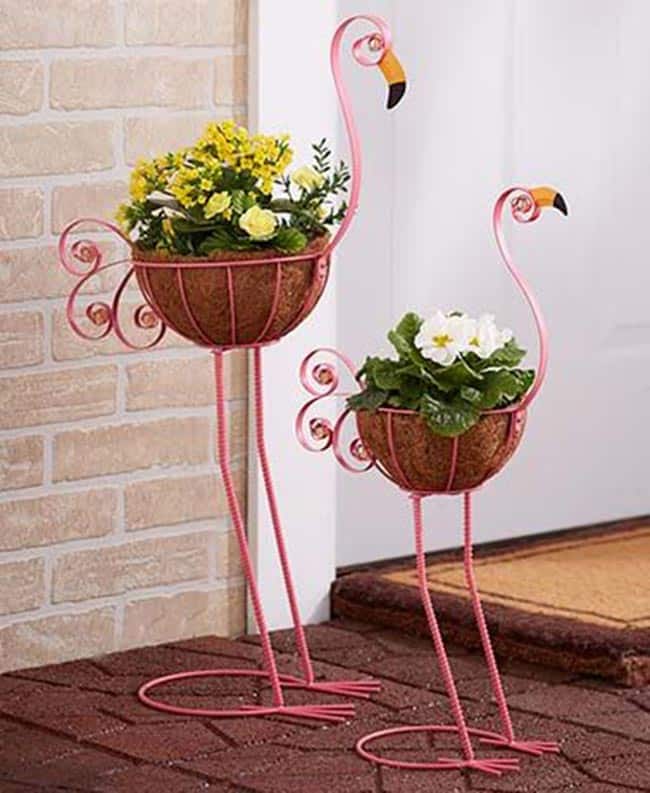 decoracao com vasos de fibra de coco