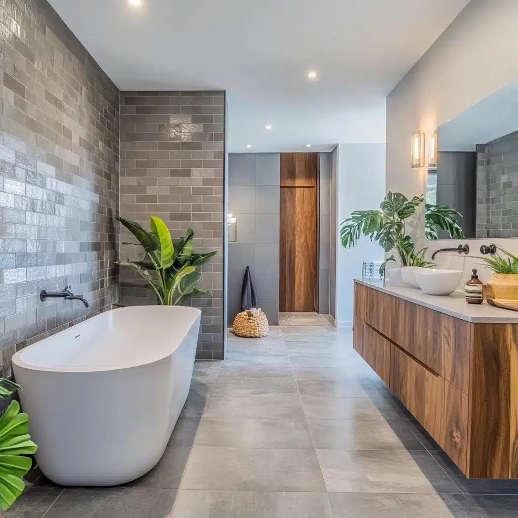 decoração de banheiro cinza