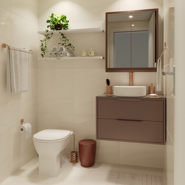 decoracao de banheiro clean