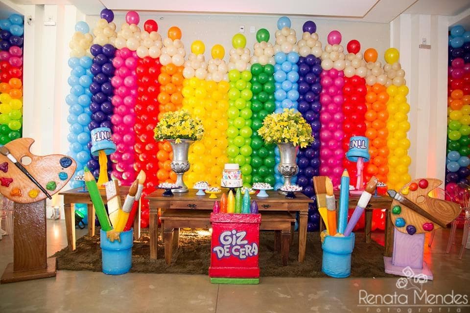 decoracao de festa tema pintando o 7