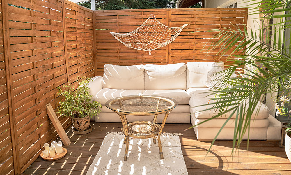 decoracao de jardim com tecidos