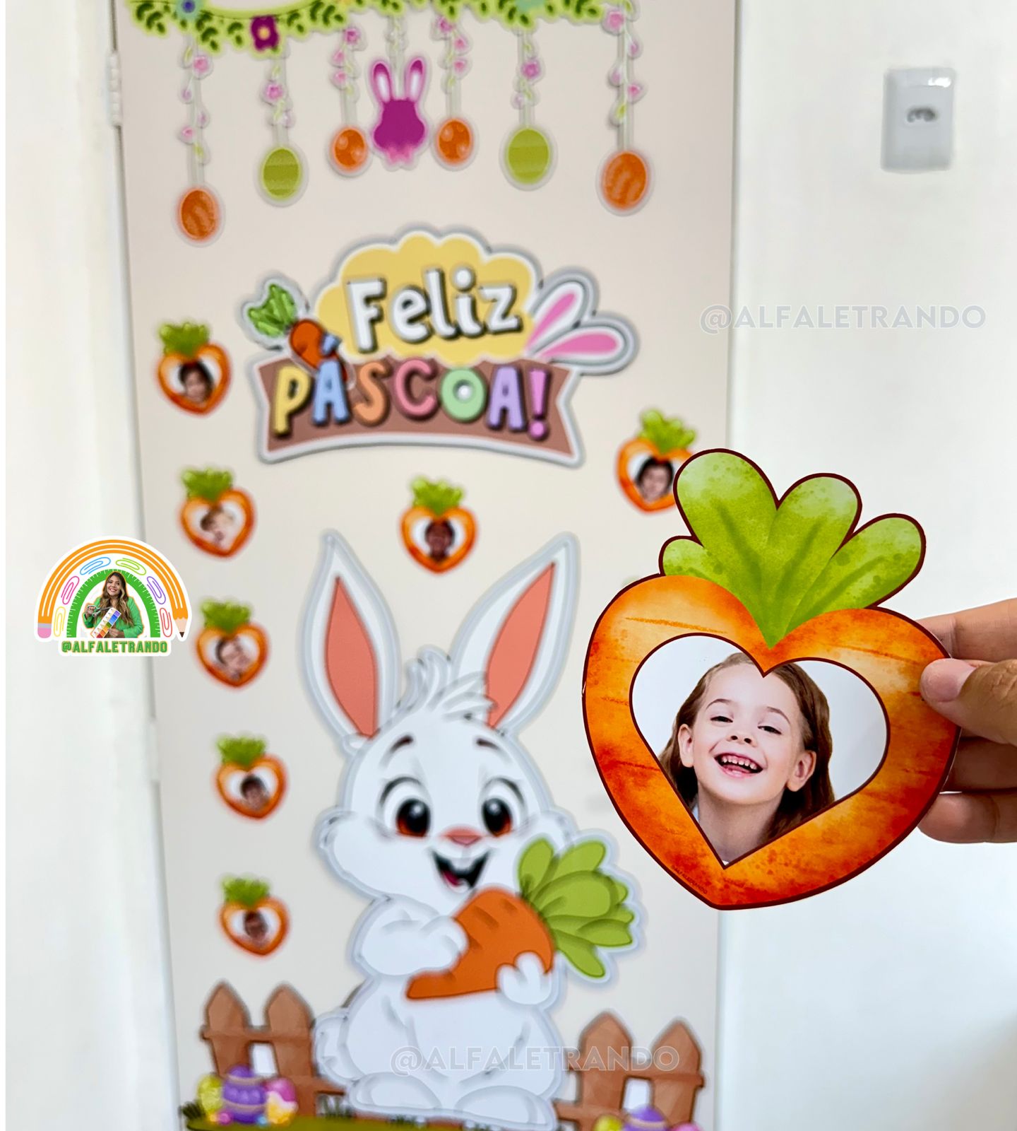 decoracao de porta para a pascoa
