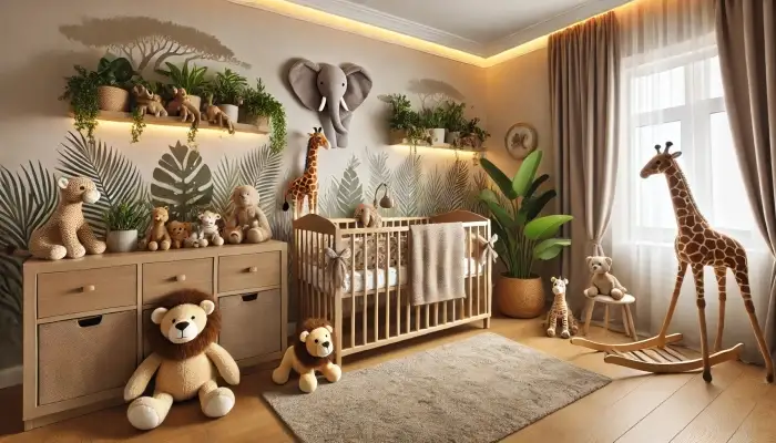 decoracao de quarto de bebe safari