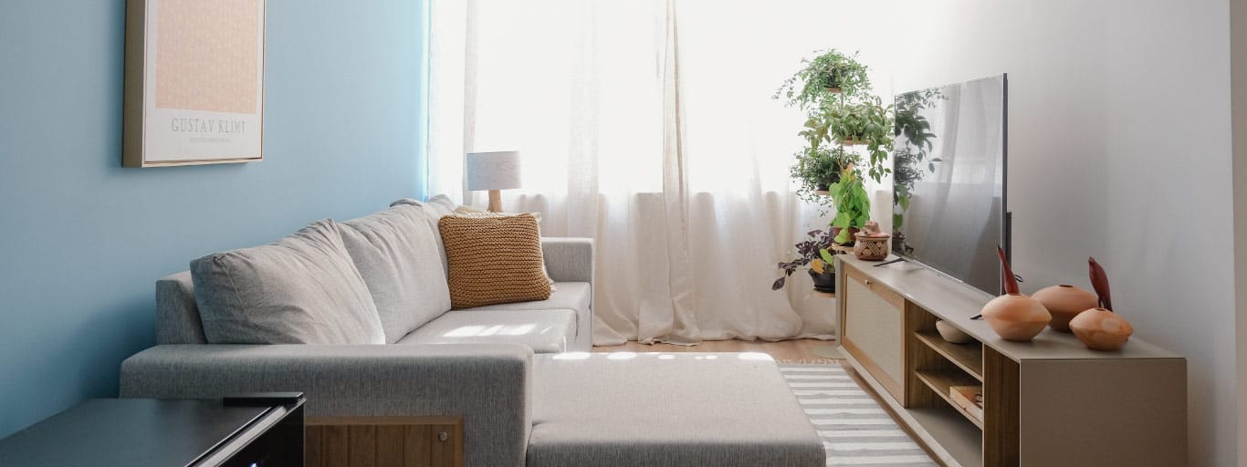 decoração de sala bege