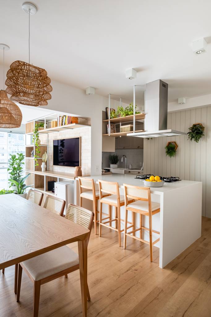 decoracao de sala de jantar e cozinha