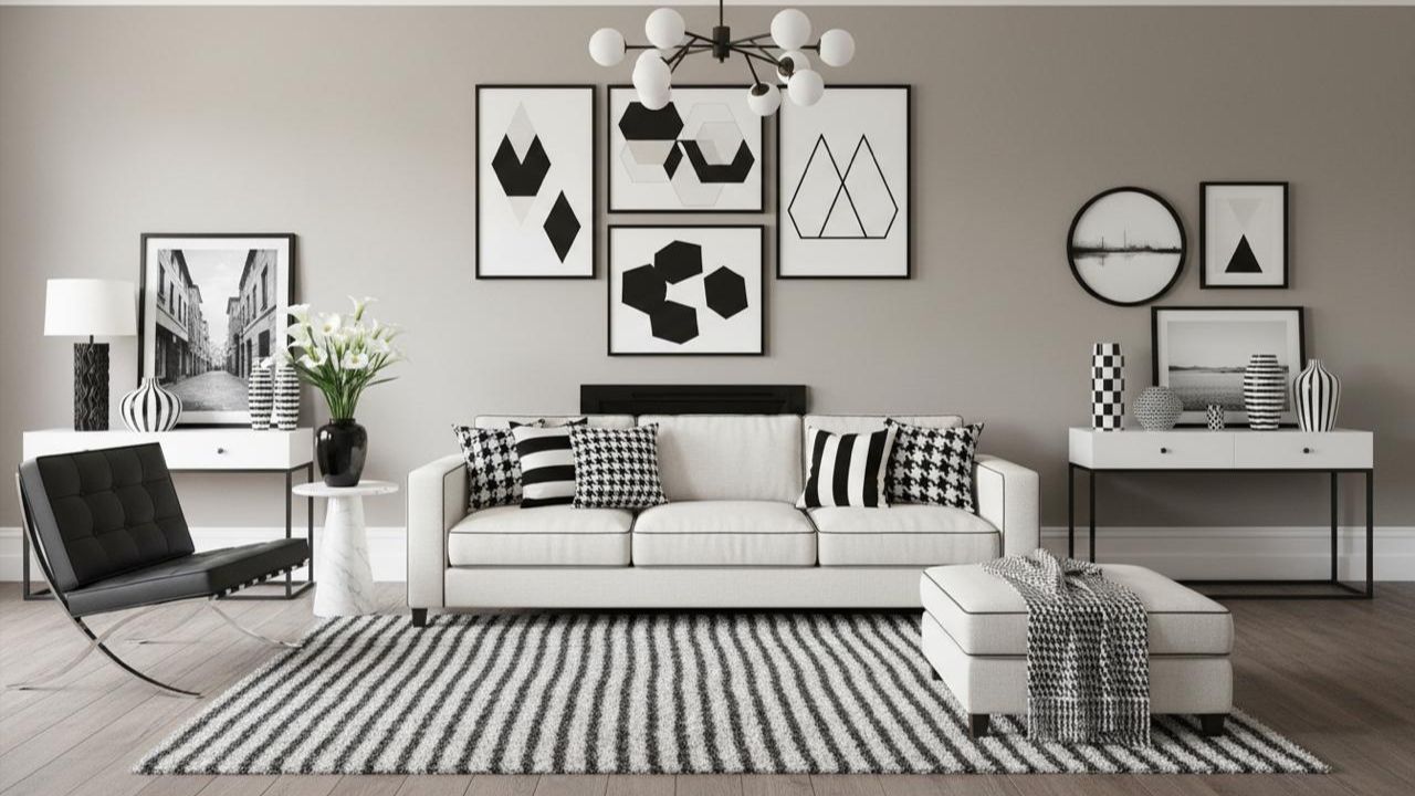 5 ideias de títulos:
1. Sala Preto e Branco: O Guia Definitivo para uma Decoração Atemporal
2. Transforme Sua Sala: Ideias Criativas com Preto e Branco
3. Preto e Branco na Sala: Equilíbrio Perfeito entre Elegância e Modernidade
4. Decoração de Sala P&B: Dicas Essenciais para um Ambiente Sofisticado
5. Minimalismo e Clássico: A Combinação Perfeita de Preto e Branco na Sua Sala