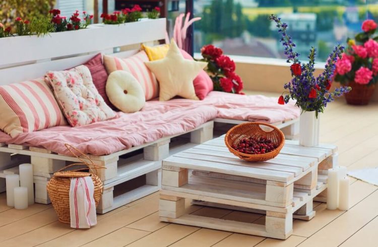 decoração em caixotes