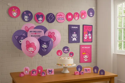 Guia completo para uma festa de aniversário My Melody e Kuromi inesquecível