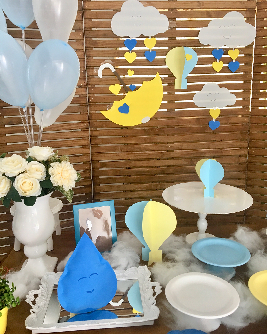 decoração simples de chá de bebê