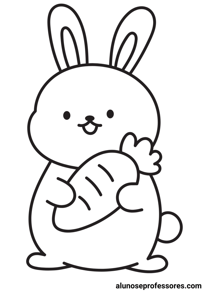 desenho de coelhinho para colorir