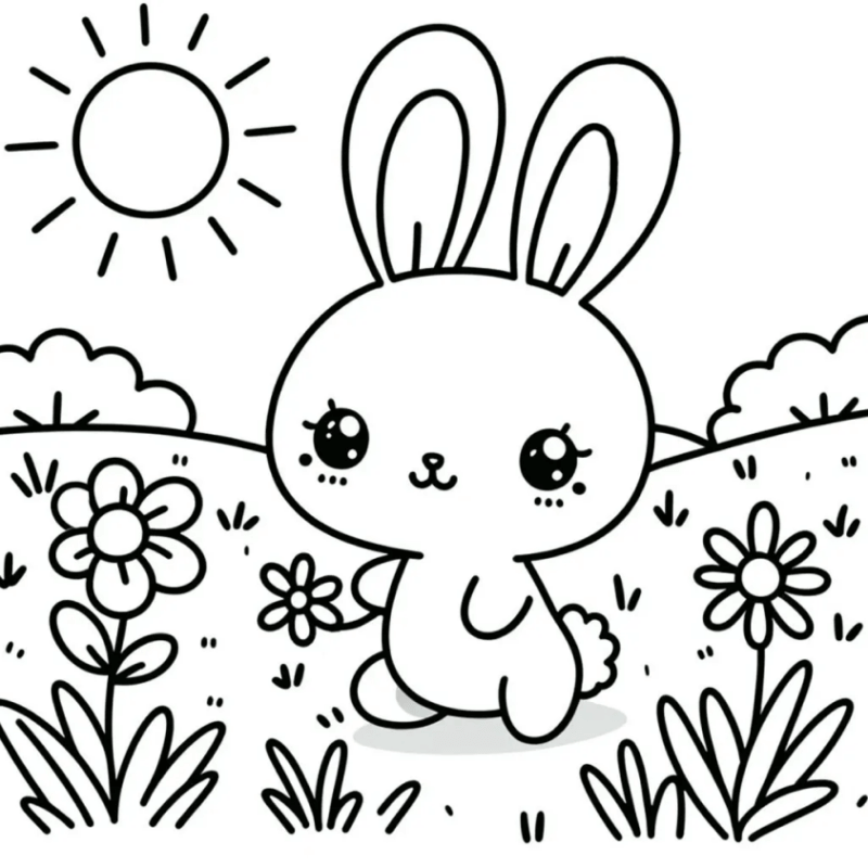 melhores desenhos de coelhinhos para colorir em 2024