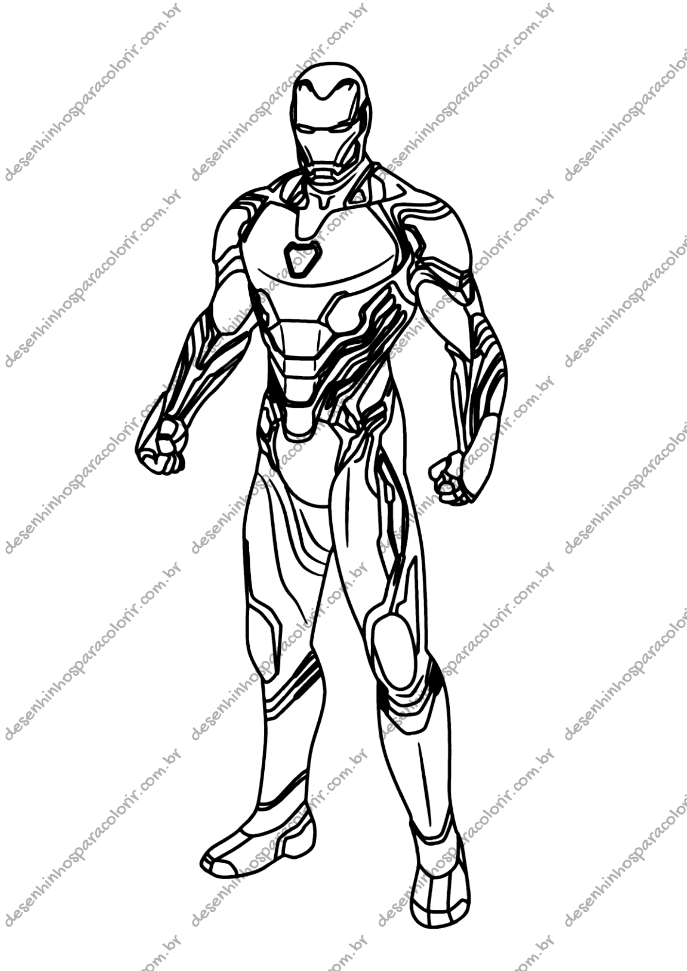 melhores desenhos homem de ferro para colorir em familia