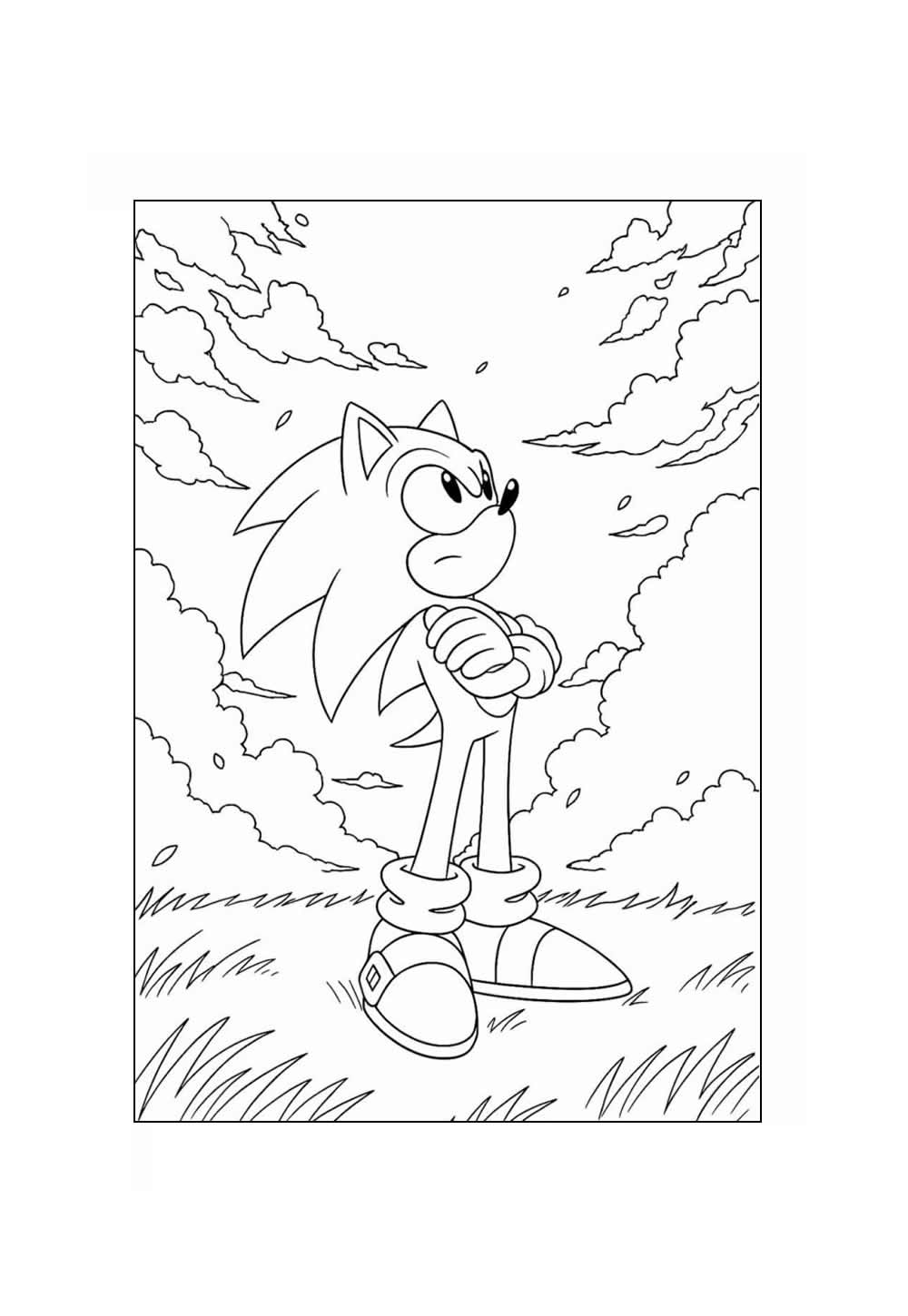 desenho para colorir sonic