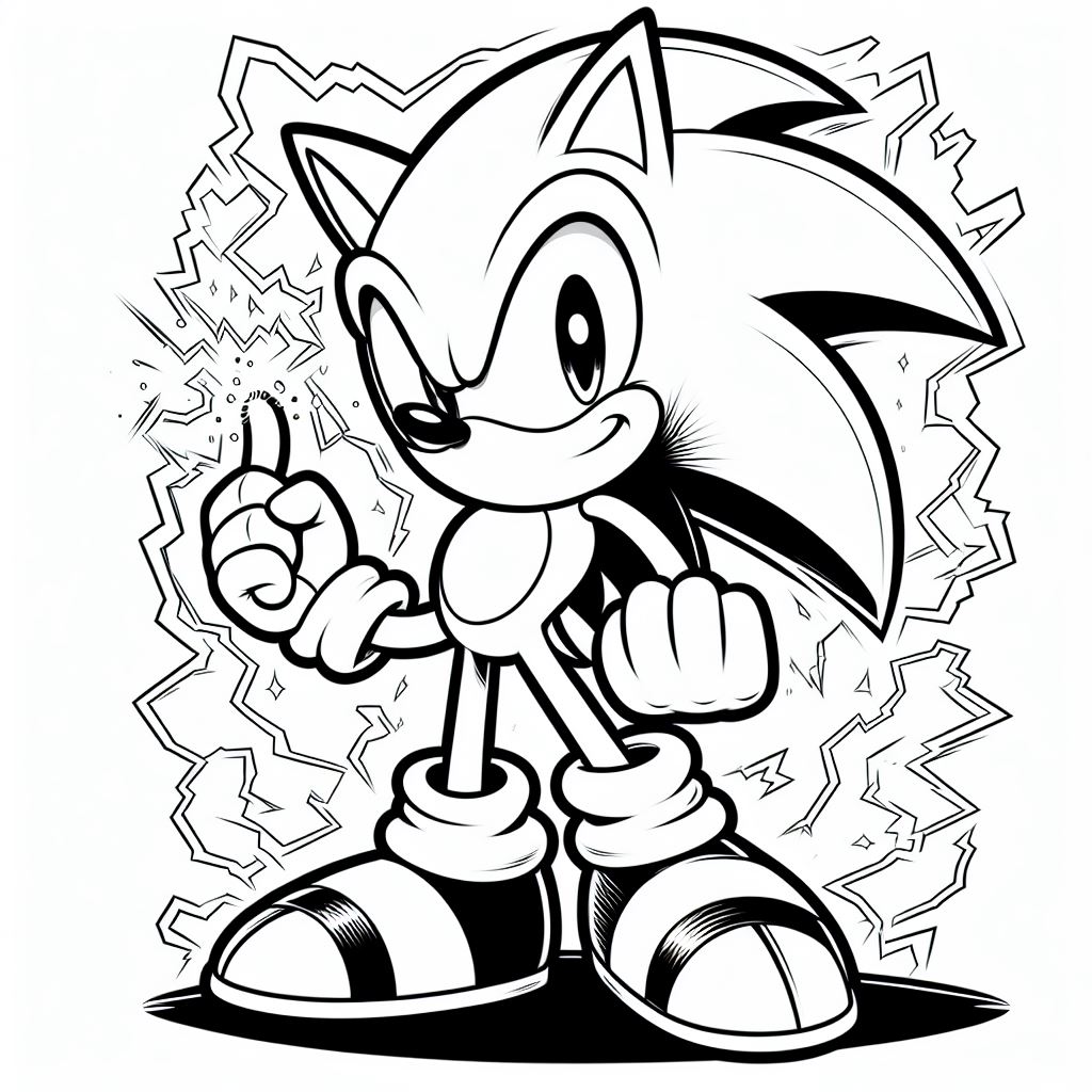melhores desenhos do sonic para imprimir e colorir