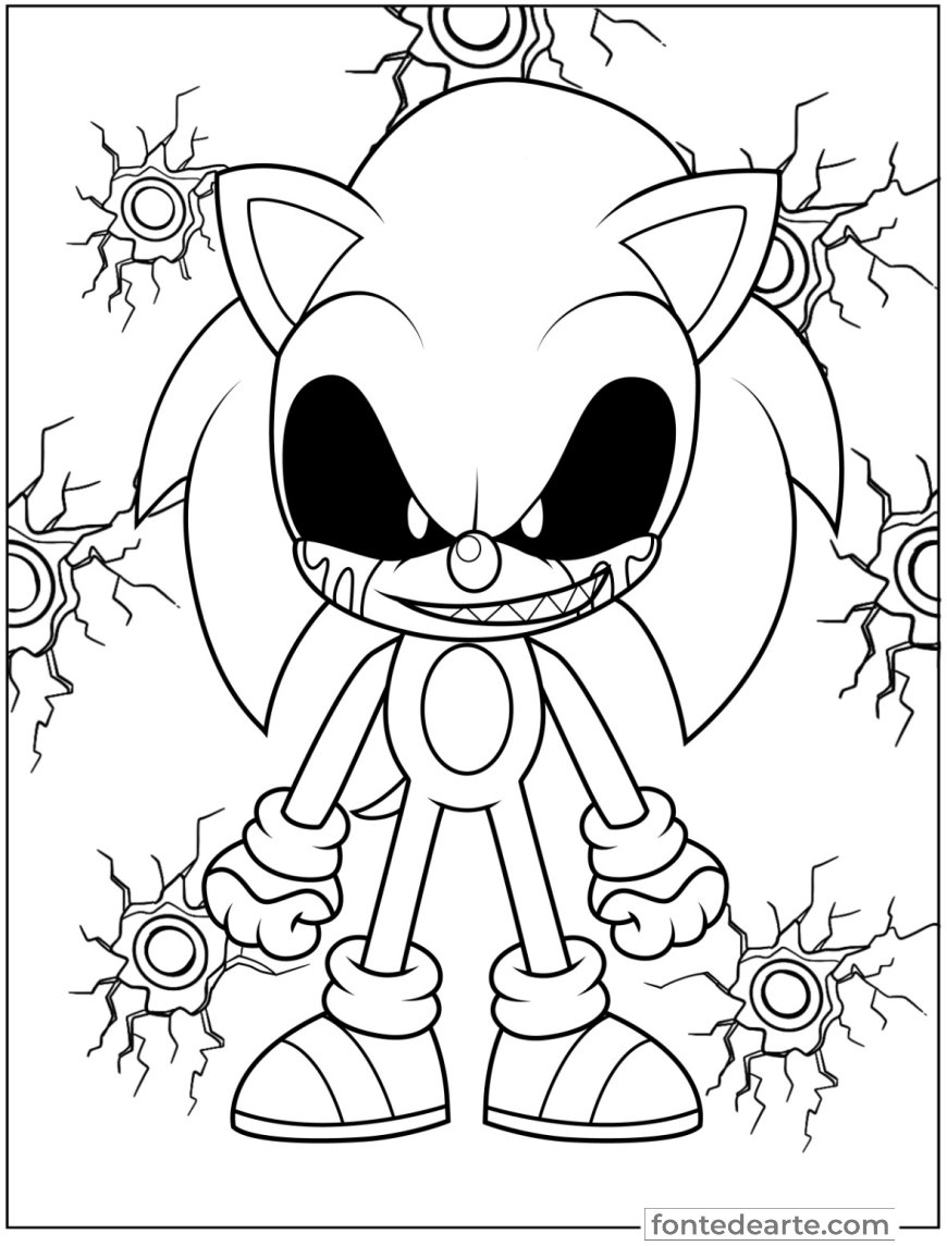 desenho para colorir sonic