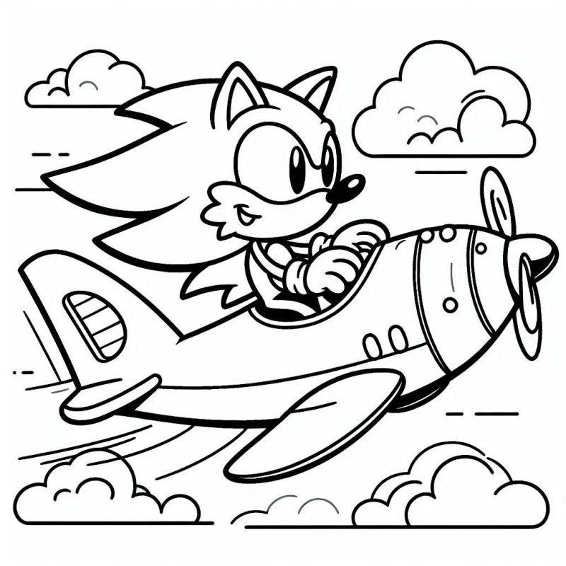 desenho sonic vs tails para colorir