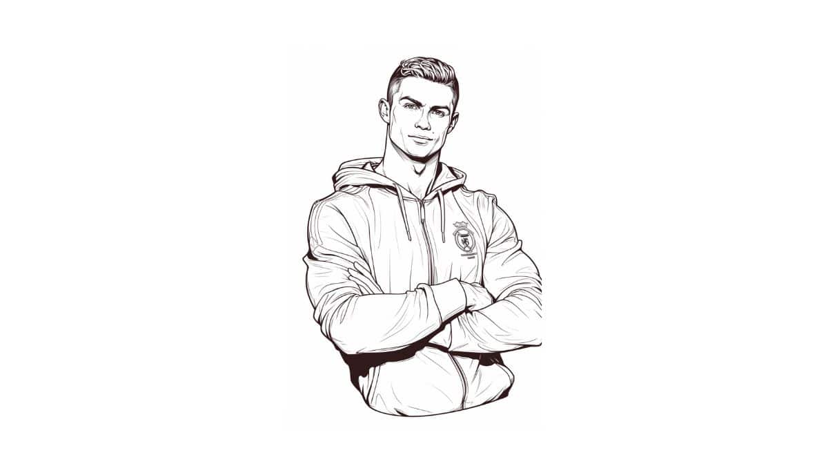 desenho para imprimir cristiano ronaldo