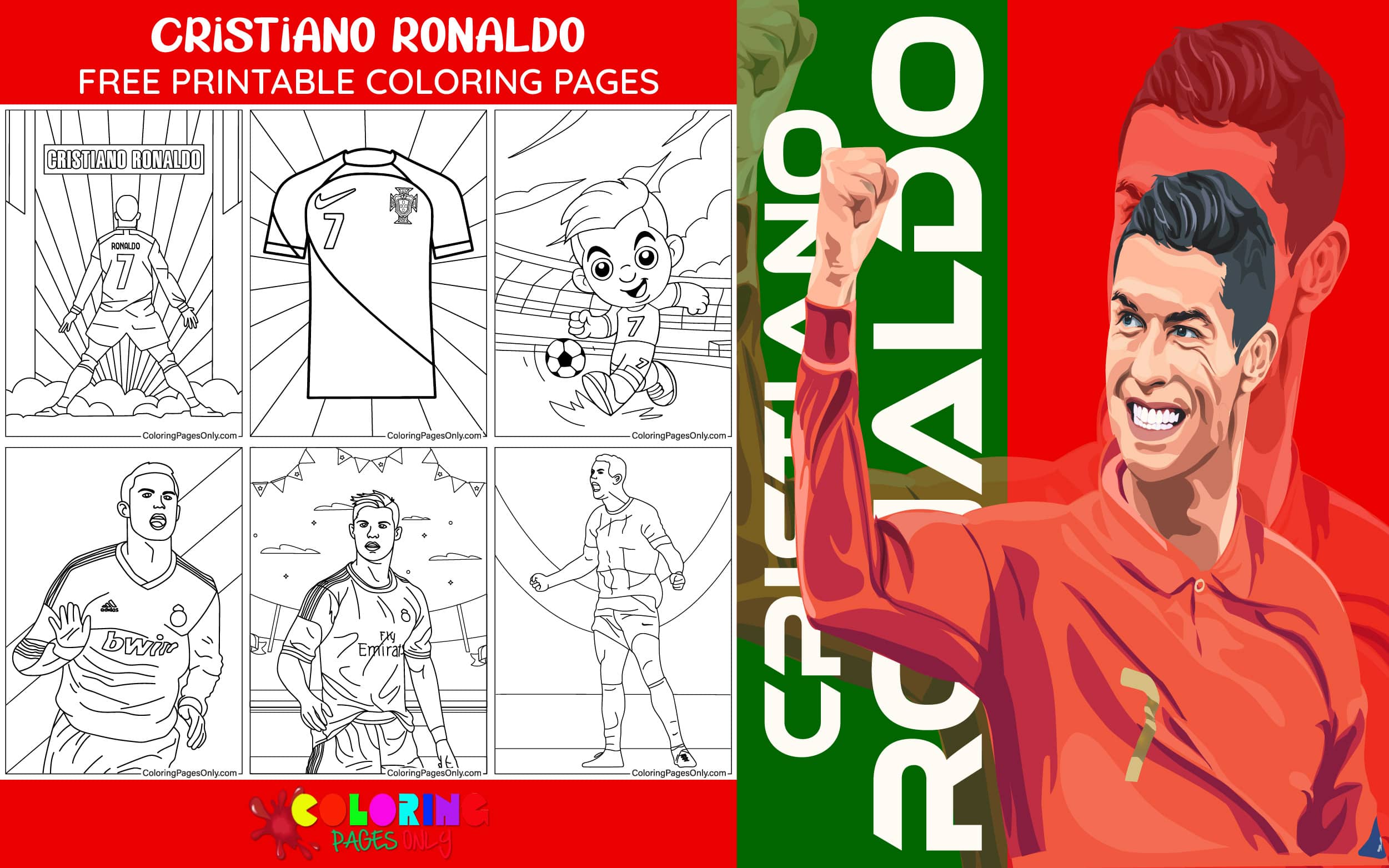 desenho para imprimir cristiano ronaldo