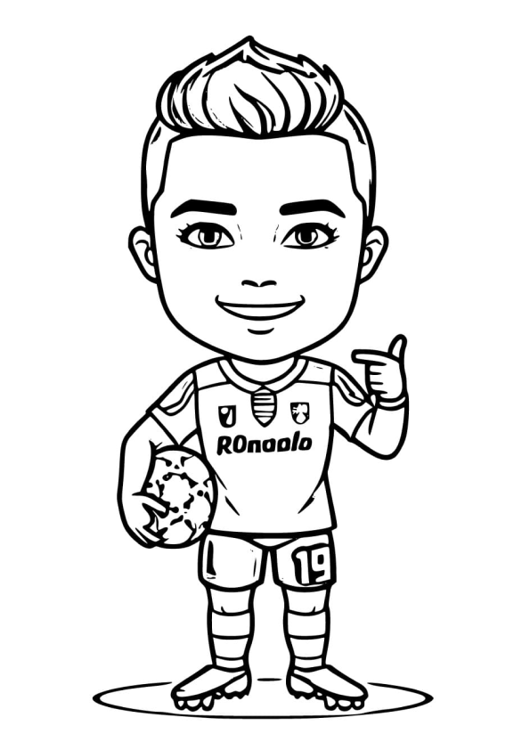 desenho para imprimir cristiano ronaldo