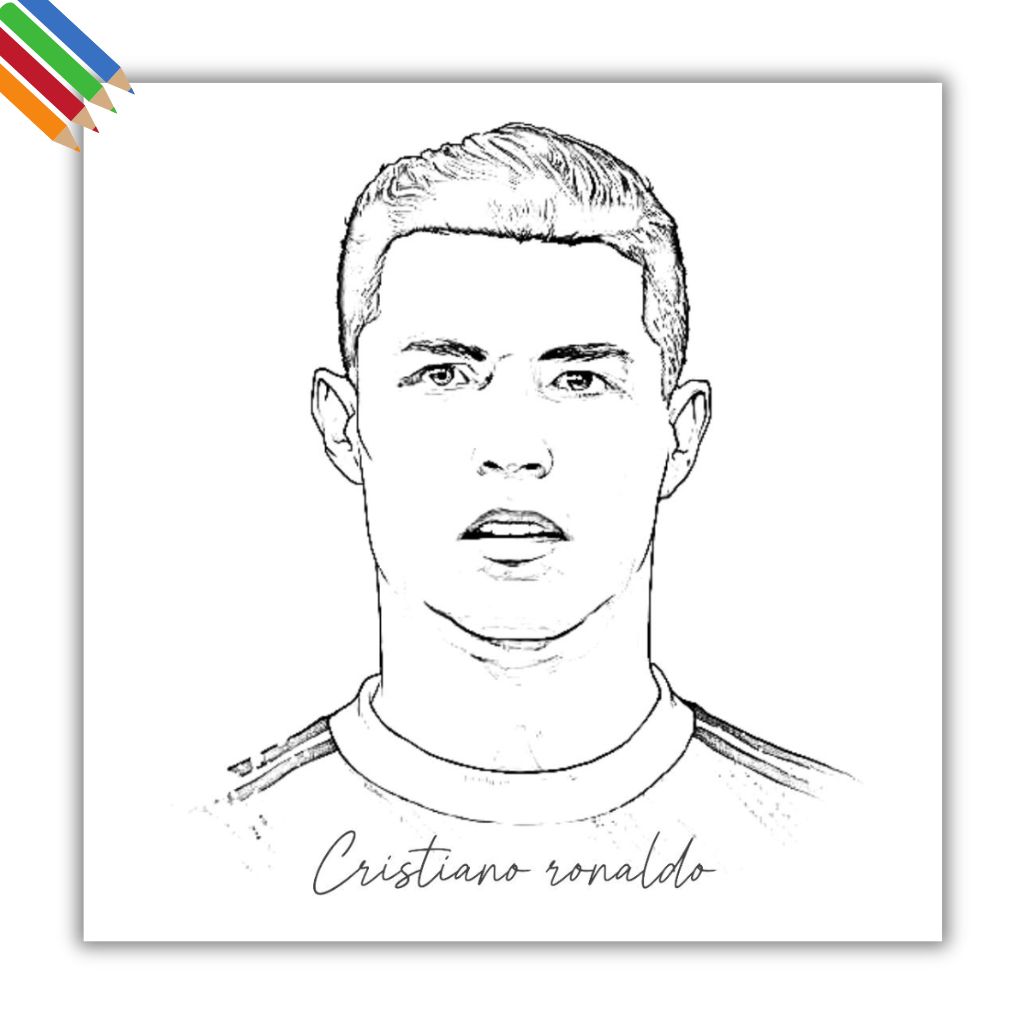 desenho para imprimir cristiano ronaldo