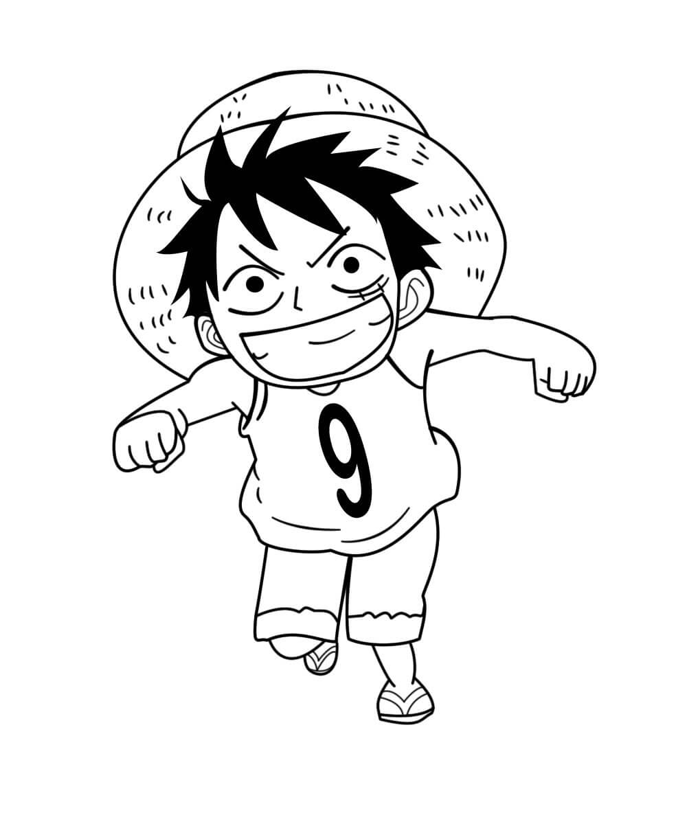 desenho para imprimir luffy