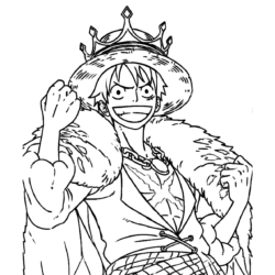 desenho para imprimir luffy