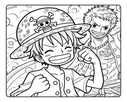 desenho para imprimir luffy